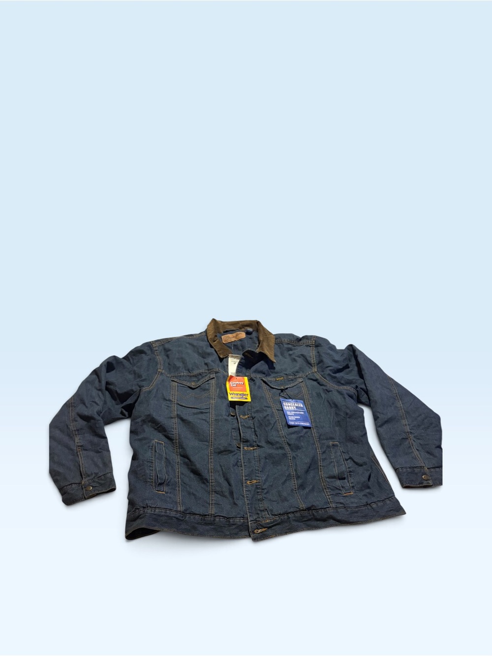 Wrangler Men’s Blanket Lined Denim Jacket Cowboy Cut Sz 2XT NWT